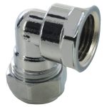 Compression Chrome 90° Female Elbow