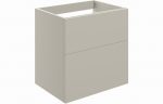 Declare 590mm Wall Hung 2 Drawer Basin Unit - Matt Latte - Image 3