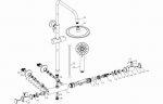 Gaia Cool-Touch Thermostatic Shower w/Riser & Overhead - Chrome - Image 2