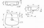 Amara 495x415mm 1TH Semi Recessed Basin