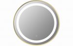 Lumo 600mm Round Front-Lit LED Mirror - Brushed Brass