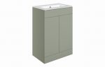 Declare 610mm Floor Standing 2 Door Basin (1TH) & Unit - Green - Image 4
