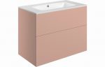 Declare 815mm Wall Hung 2 Drawer Basin (1TH) & Unit - Matt Rose - Image 6