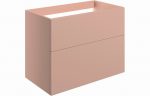 Declare 790mm Wall Hung 2 Drawer Basin Unit - Matt Antique Rose - Image 2