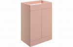 Declare 590mm Floor Standing 2 Door Basin Unit - Matt Rose - Image 3