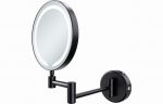 Noa Round LED Cosmetic Mirror - Black