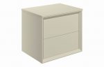 Pulse 600mm Wall Hung 2 Drawer Basin Unit & Top - Matt Cotton - Image 2