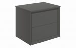 Pulse 600mm Wall Hung 2 Drawer Basin Unit & Top - Matt Clay - Image 2