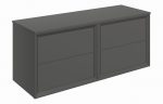 Pulse 1200mm Wall Hung 4 Drawer Basin Unit Run & Top - Matt Clay - Image 2