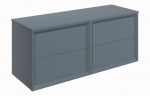 Pulse 1200mm Wall Hung 4 Drawer Basin Unit Run & Top - Matt Blue - Image 2
