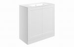 Mirelle 815mm Floor Standing 2 Door Basin & Unit - Matt White - Image 5