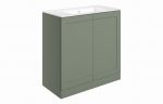 Mirelle 815mm Floor Standing 2 Door Basin & Unit - Matt Green - Image 3
