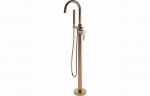 Pavora Floor Standing Bath/Shower Mixer - Brushed Bronze - Image 2