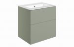 Declare 610mm Wall Hung 2 Drawer Basin (0TH) & Unit - Matt Green - Image 3