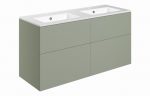 Declare 1210mm Wall Hung 4 Drawer Basin (2TH) & Unit - Green - Image 6