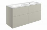 Declare 1210mm Wall Hung 4 Drawer Basin (2TH) & Unit - Latte - Image 2