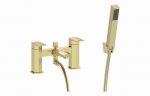 Riona Bath/Shower Mixer & Bracket - Brushed Brass - Image 2