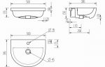 Tivoli 500x390mm 1TH Semi Recessed Basin - Image 2