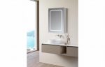 Rikal 500mm 1 Door Front-Lit LED Mirror Cabinet - Image 2