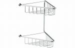 Elira 2-Tier Corner Shower Caddy - Chrome