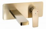 Abode Aquip Wall Mounted Basin/Bath Mixer - Brushed Brass - Image 2